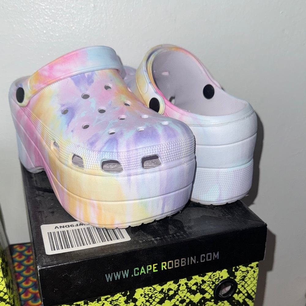 Cape Robbin Tie-Dye Platform Slippers